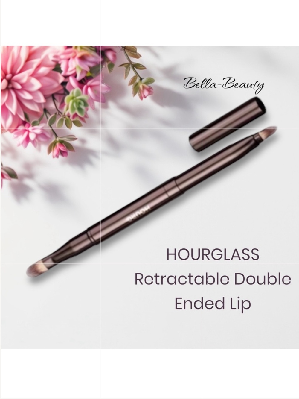 HOURGLASS Retractable Double Ended Lip Makeup Brush  ~NEW~  In Box
